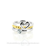Style & Go Steckring Solitär Ring aus Silber mit Bergkristall