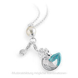 Sealife Maxi Charm Meerjungfrau aus Silber mit Brandlack und Karabiner