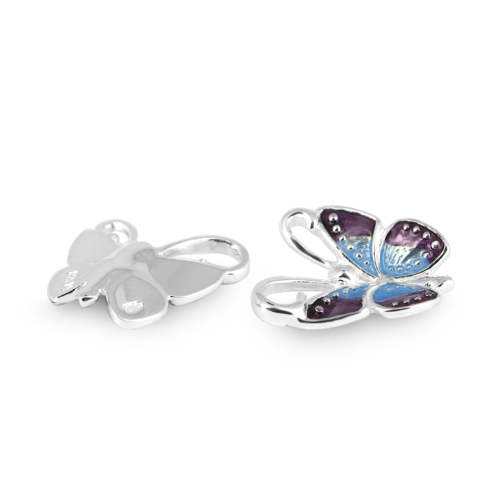 Creolen Heartbreaker Silber für Brandlack Schmetterling Schmuck aus Einhänger mit –